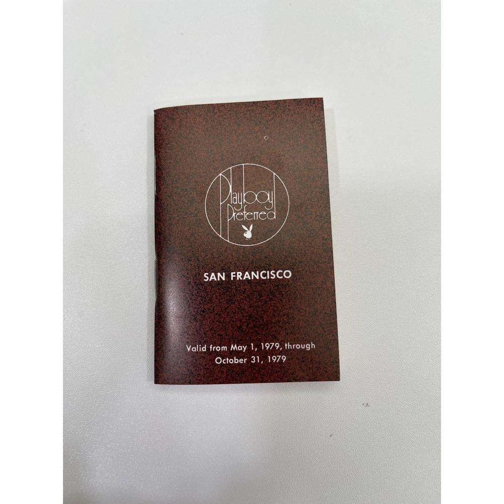 Vintage 1979 Playboy‎ Preferred San Francisco Pocket Guide Passbook Bunny Logo